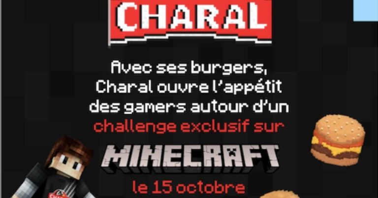 Charal lance un challenge exclusif sur Minecraft le 15 octobre 