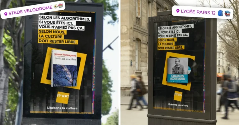 La Fnac continue de libérer la culture avec une campagne d’affichage contextualisée