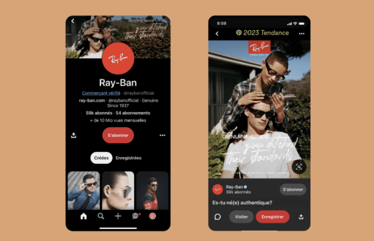 Ray-Ban lance sa première campagne “Badge Tendance” sur Pinterest en France