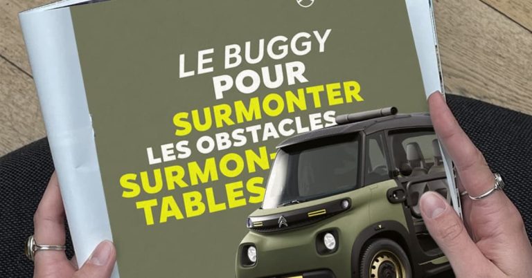 Ami Buggy Citroën part en campagne avec Raymonde