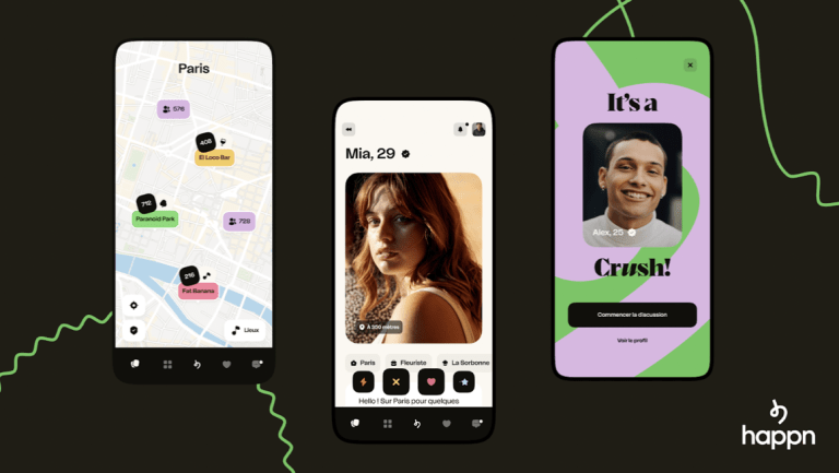 Happn opère une refonte complète de son identité visuelle