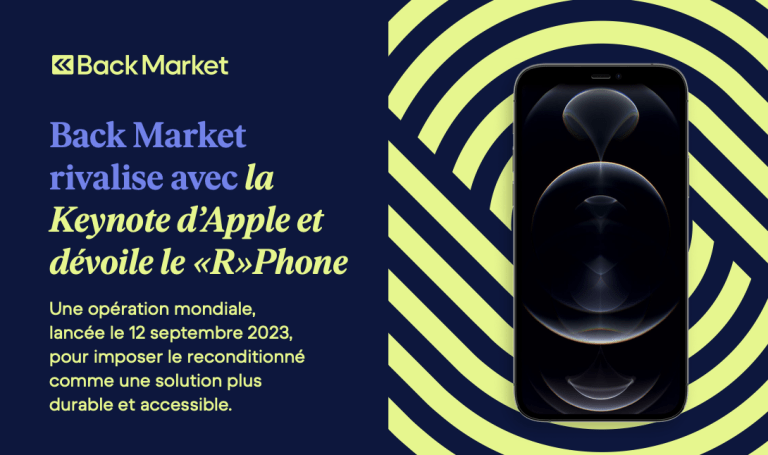 Back Market rivalise avec la Keynote d&rsquo;Apple et dévoile le « R »Phone