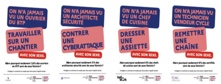 Le Gouvernement s’engage aux côtés de quatre acteurs privés pour lancer une campagne choc autour des discriminations de genre dans le milieu professionnel