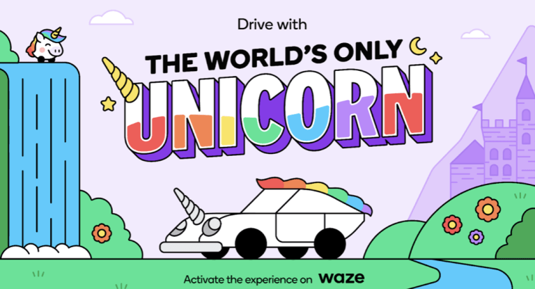 Se faire guider par une licorne, c’est désormais possible avec Waze
