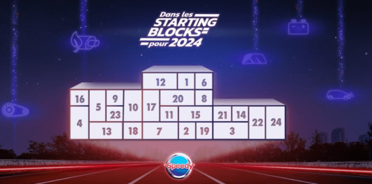 Speedy lance son Calendrier de l&rsquo;Avent « Dans les Starting Blocks pour 2024 »