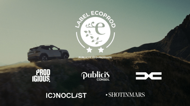 Prodigious et Publicis Conseil décrochent le label 2 étoiles Ecoprod pour Dacia