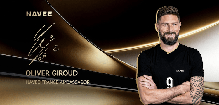NAVEE s&rsquo;associe à Olivier Giroud pour accélérer son développement en France