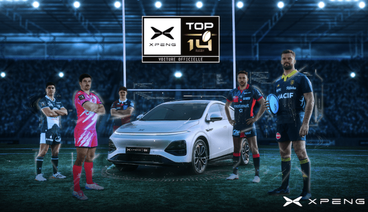 XPENG devient voiture officielle du TOP 14 jusqu’en 2029