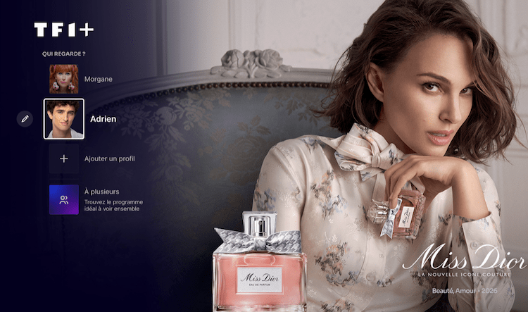 La Maison Parfums Christian Dior inaugure le format Profile Wall sur TF1+