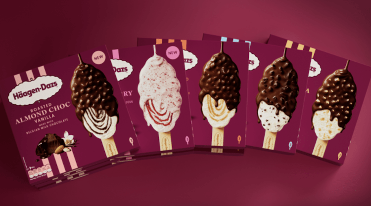 Landor replace le désir au coeur des packagings des bâtonnets Häagen-Dazs 